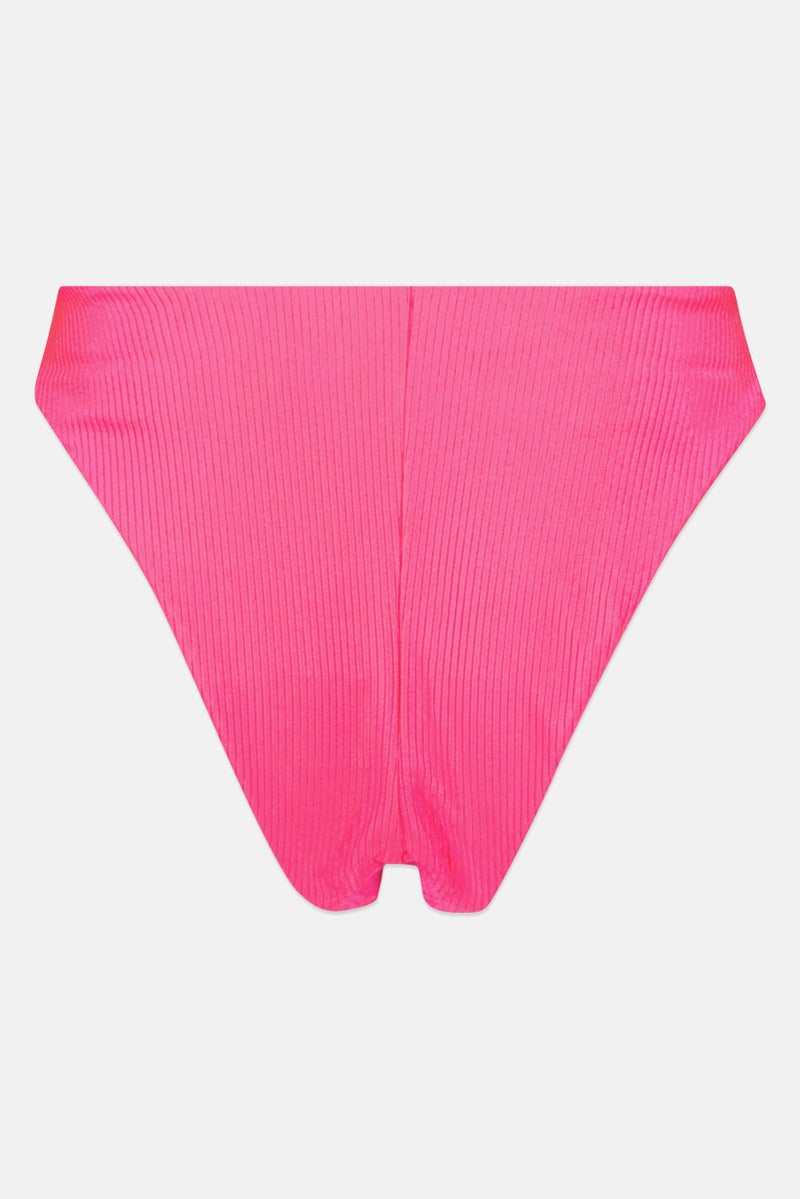 Aerie Women Ribbed High Leg Panty, Neo Pink  - Image 2