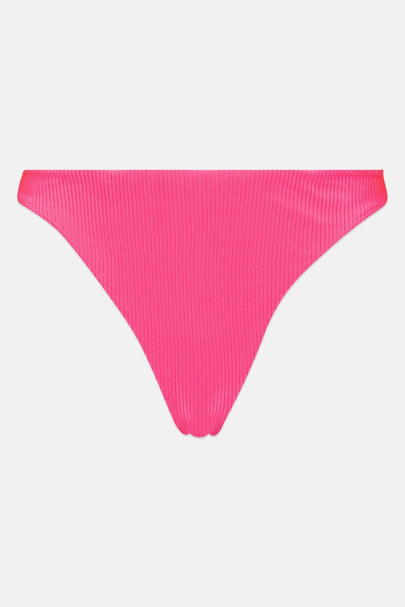 Aerie Women Ribbed High Leg Panty, Neo Pink  - Image 1