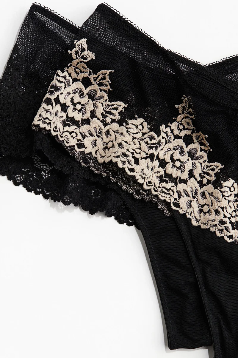 H&M 2-pack lace hipster thong briefs