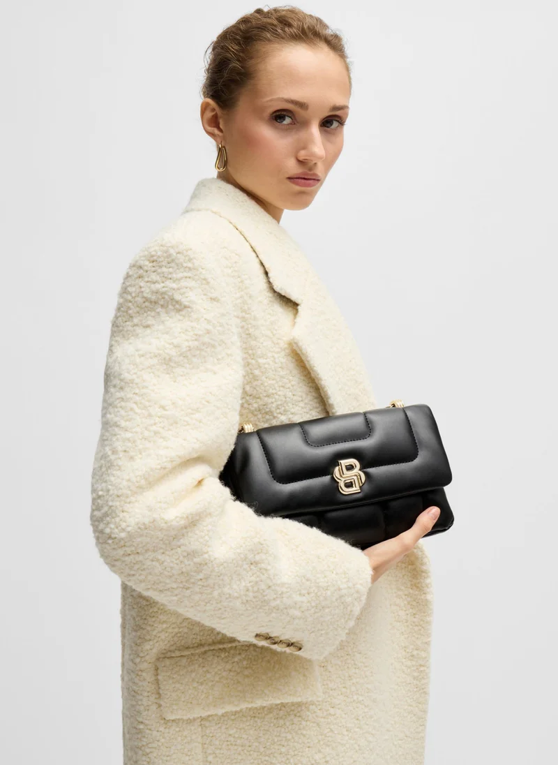 BOSS Quilted shoulder bag with Double B monogram hardware