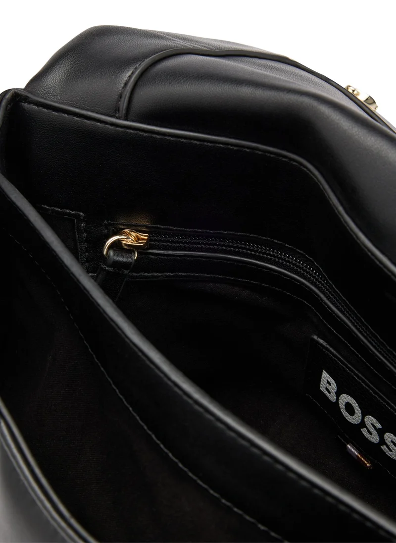 BOSS Quilted shoulder bag with Double B monogram hardware