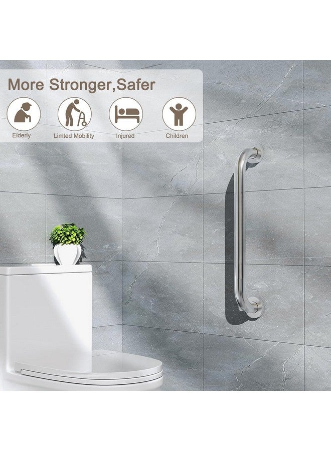 Plantex 18 Inch Stainless Steel Grab Bar for Toilet/Safety Support for Senior Citizens/Secure Bathroom Handrail/Bathroom Accessories (Chrome) - Image 3