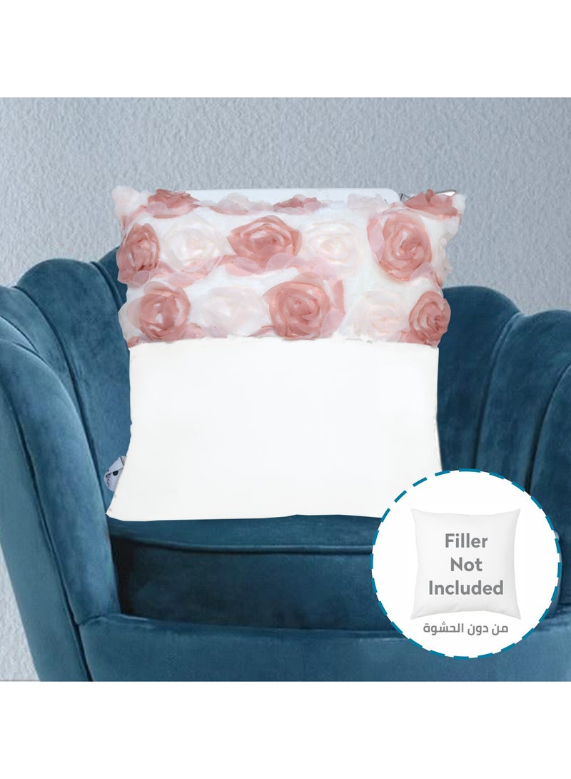 Donetella Cushion Cover,45X45 Cm (18X18 inch) 1-Pcs Decorative Throw Pillowcases Without Filler With Beautiful Abstract Art For Sofa Bed Living Room And Couch, Snow Drift  - Image 3