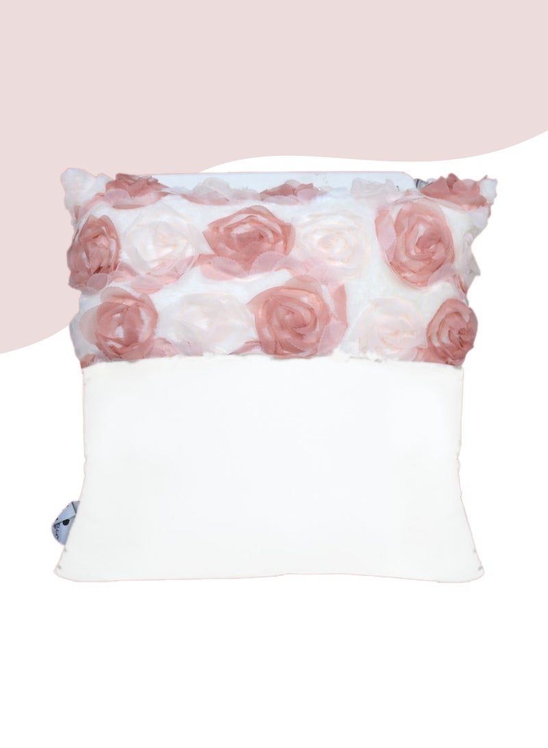 Donetella Cushion Cover,45X45 Cm (18X18 inch) 1-Pcs Decorative Throw Pillowcases Without Filler With Beautiful Abstract Art For Sofa Bed Living Room And Couch, Snow Drift  - Image 1