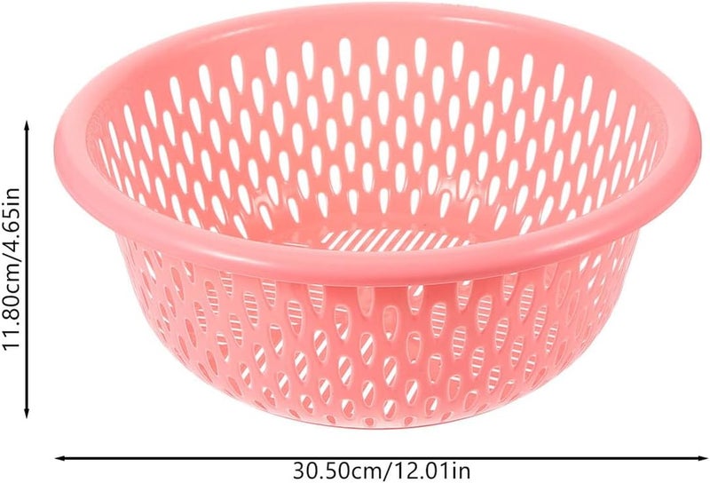 3pcs Portable Kitchen Drain Baskets for Vegetables and Fruits Multi-function Washing Strainers with Anti-fall Material Capacity Fruit Washing Basket for Fresh Storage Random Color - Image 2