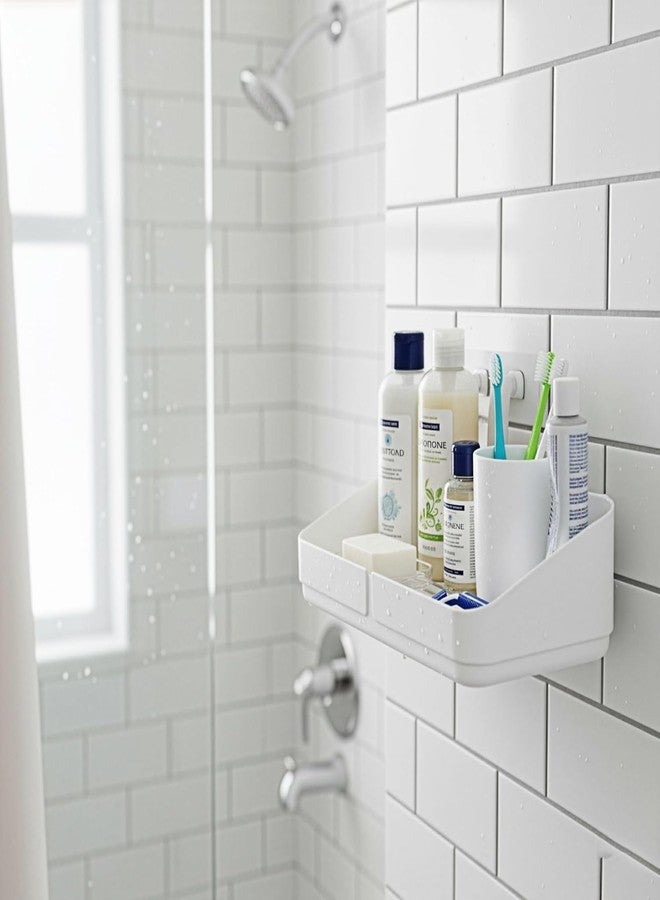 SHREESHANN 2 Pcs Self-Adhesiv Toilet Cosmetic Storage Shelf Durable Bathroom Organiser Without Drill & Kitchen Organizer Rack Bathroom Storage Wall Mounted Organiser Holder Shelf Rack - Image 3