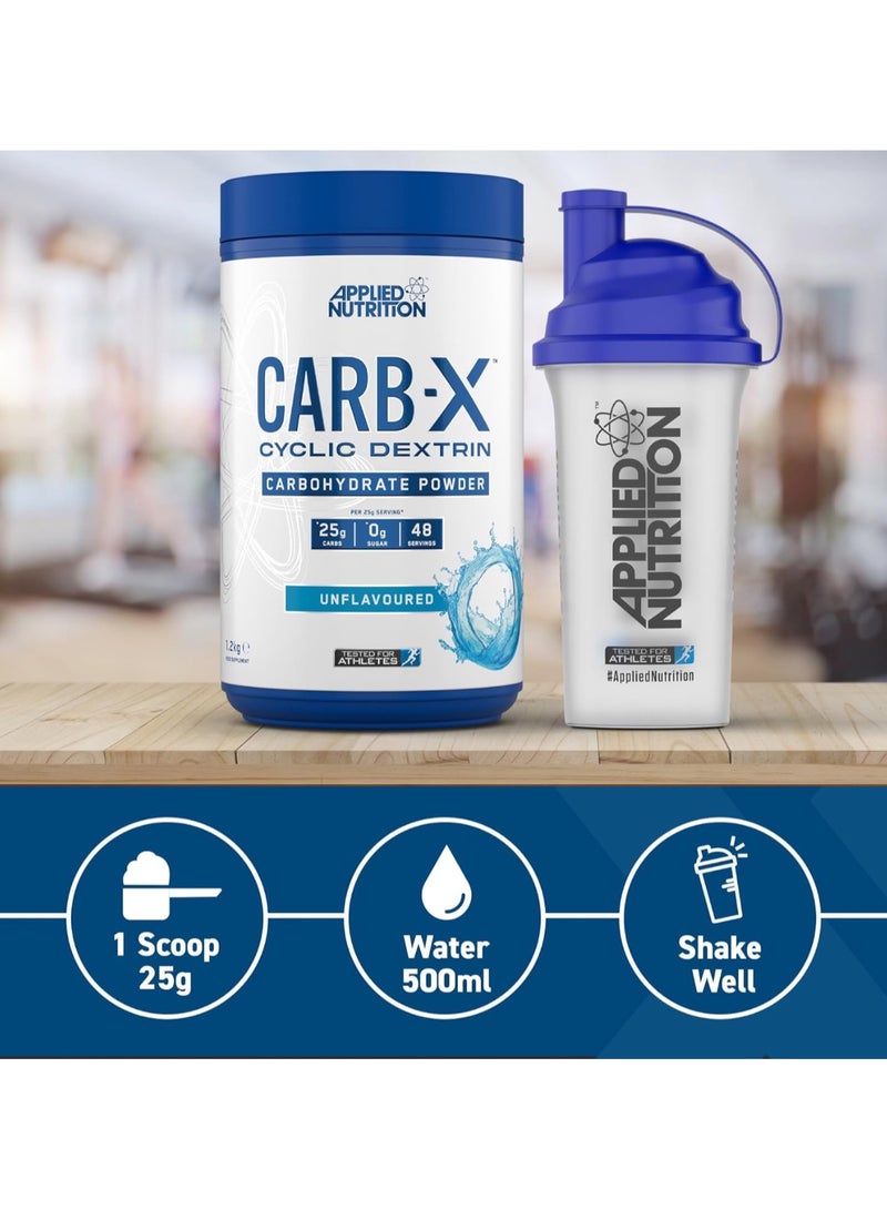 Applied Nutrition Carb X Highly Branched Cyclic Dextrin Carbohydrates, Intra & Post Workout Carbs Powder, Fuel Training & Recovery, Vegan, Gluten Free, Sugar Free, 1.2kg 48 Servings, Unflavored - Image 3