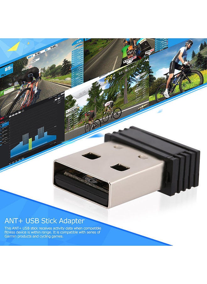 Generic - ANT+ USB Stick Adapter Compatible with Garmin Forerunner 310XT 405 410 610 910XT Compatible With CycleOps Virtual Trainer Sunnto Watch Zwift TrainerRoad PerfPRO Studio - Image 1