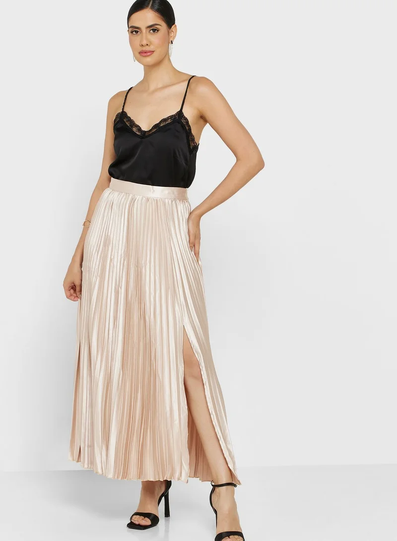 GLAMOROUS Slit Detail Midi Skirt