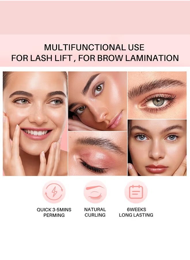 2 IN 1 Fast Perming Lash Lifting Brow Lamination Kit Lasting 6-8 Weeks Mascara Makeup Tools