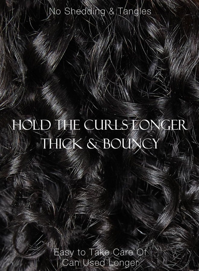ASHINE Half Wig Human Hair Burmese Curly 180% Density Wear and Go Glueless Wig for Women Flip Over Natural Black 18 Inch with Clips and Drawstring - Image 3