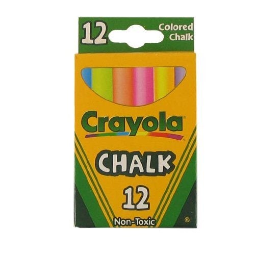 Crayola Non-Toxic White Chalk(12 ct box)and Colored Chalk(12 ct box) Bundle - Image 2