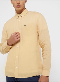 LACOSTE Logo Button Down Regular Fit Shirt  - Image 3