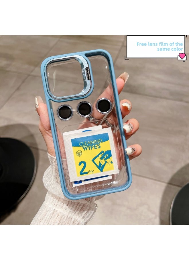 Generic Creative Invisible Stand For Iphone 15 Pro Max Case Suitable For Iphone Camera Film Transparent Digital Computer/For Iphone Protective Cover-Color:Far Peak Blue-Applicable Model:For Iphone13  - Image 1
