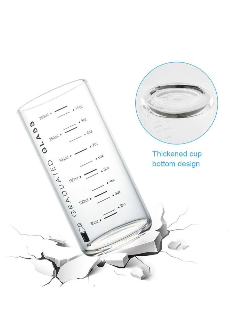 NIBEMINENT High Borosilicate Glass Milk Cup With Scale  - Image 3