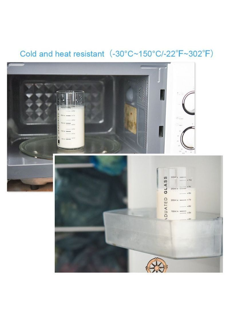 NIBEMINENT High Borosilicate Glass Milk Cup With Scale  - Image 4