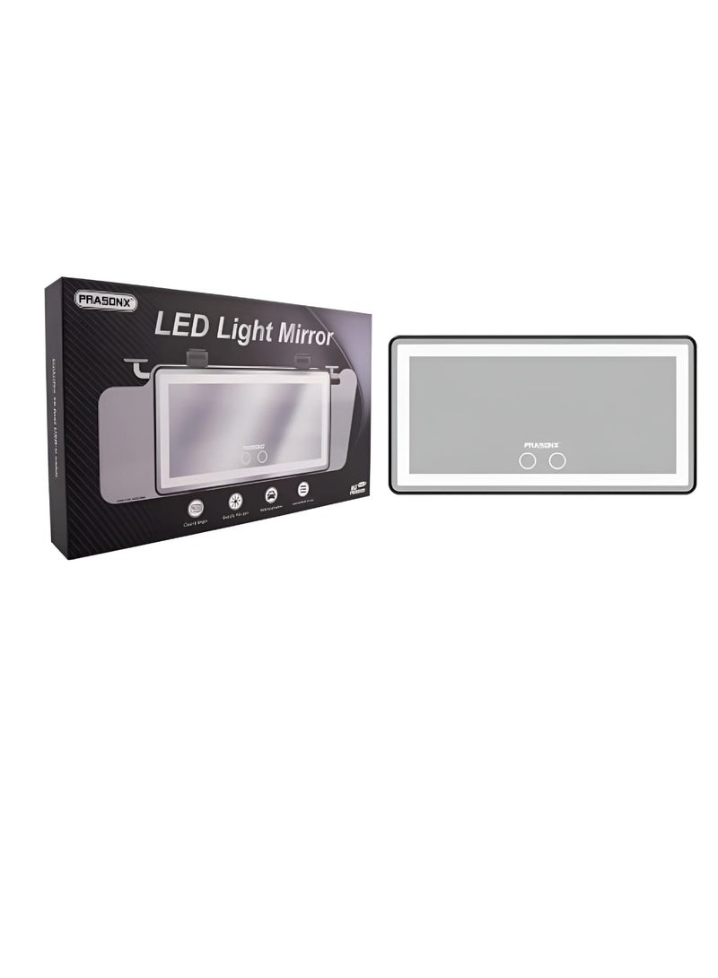 PRASONX Car Visor Vanity Mirror Rechargeable LED Light Makeup Mirror for All Car - Image 4