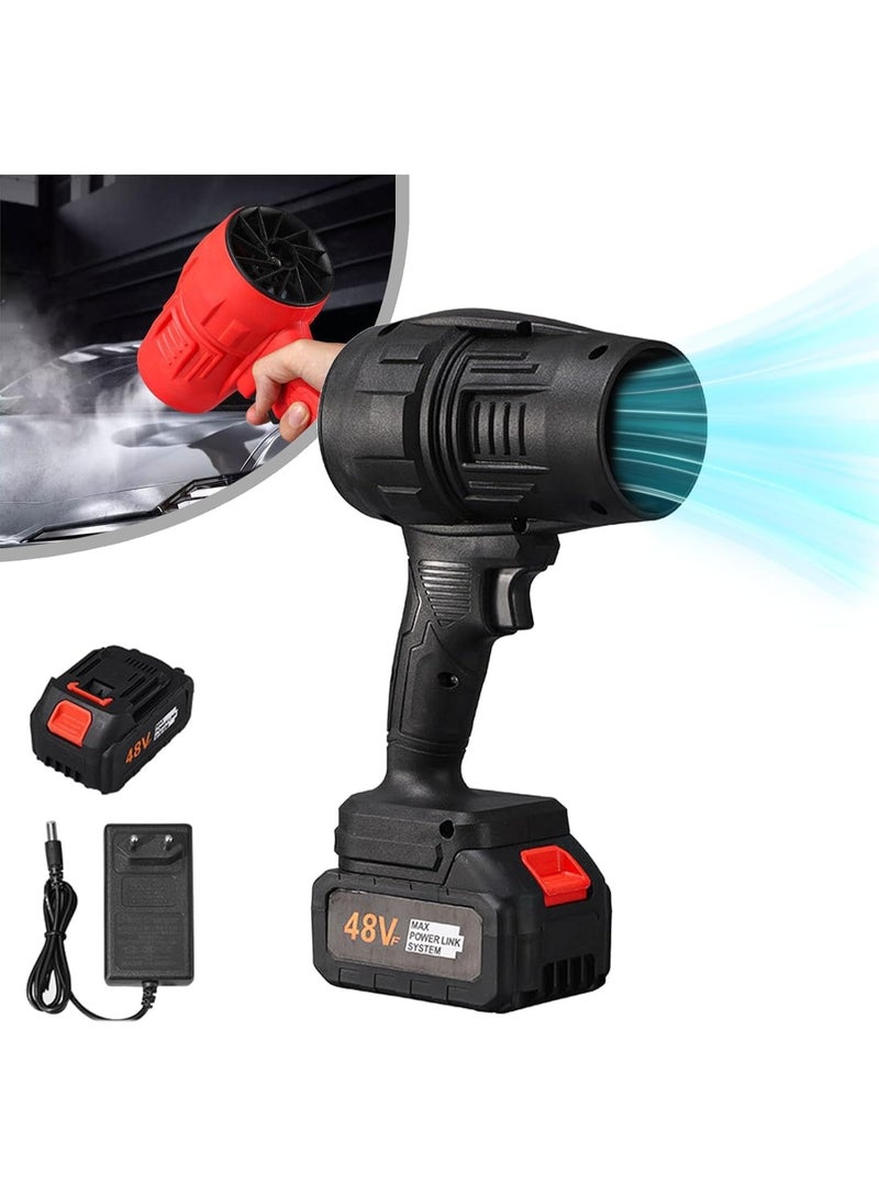 YD Cordless Turbo Jet Blower Super Power Air Duster with Stepless Speed for Car Drying, Black - Image 1