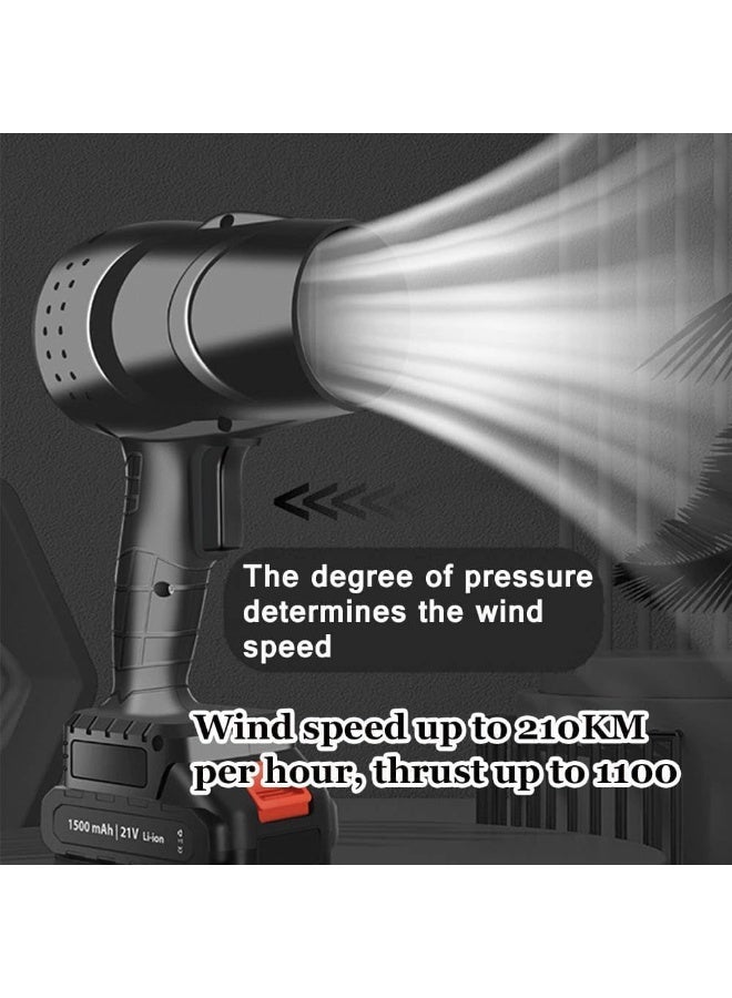 YD Cordless Turbo Jet Blower Super Power Air Duster with Stepless Speed for Car Drying, Black - Image 3