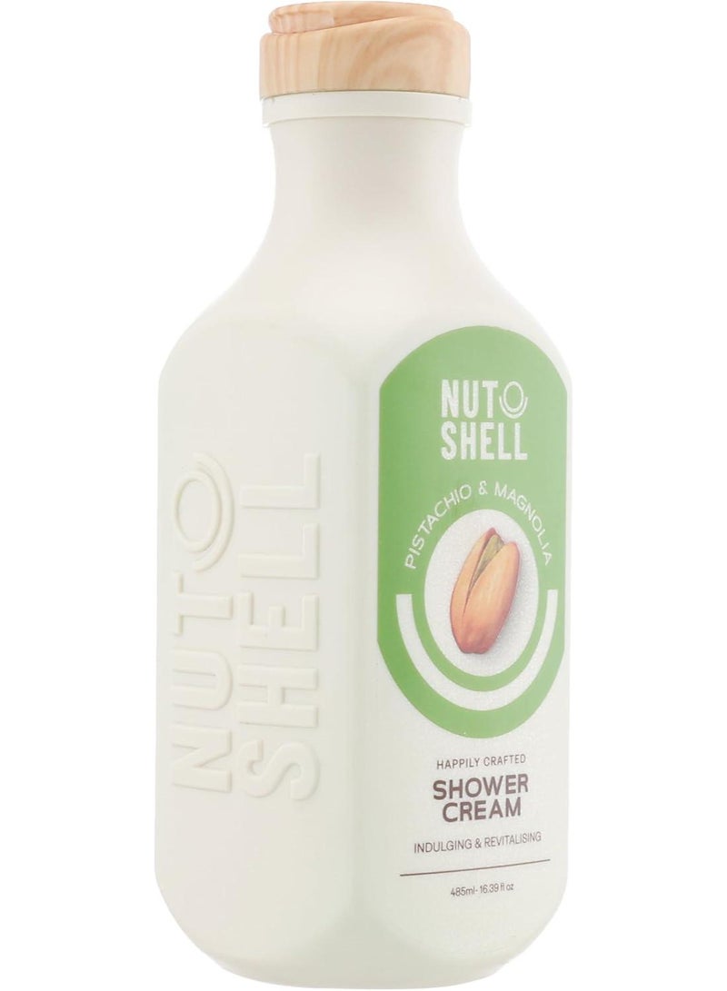 NUTSHELL Pistachio & Magnolia Shower Cream 485ml  - Image 2