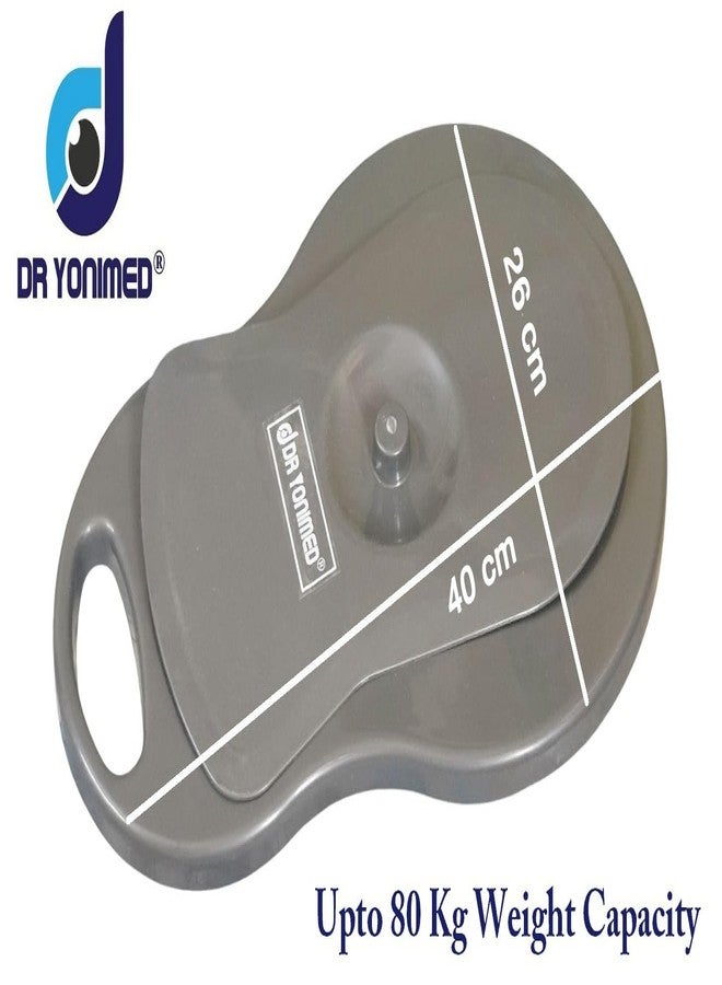 Dr Yonimed Unisex Polypropylene Bed Pan With Lid Standard Size For Men & Women Dark Grey Color Bed Pan Thick & Stable For Bedridden Patient - Image 2