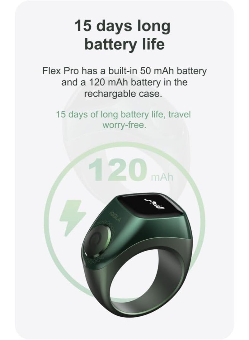 iQIBLA Tasbih Zikr Flex Pro Ring (Waterproof), F04 Metal Tasbih Counter Ring, Sizes 3 In 1 (18,20,22mm) - Image 4