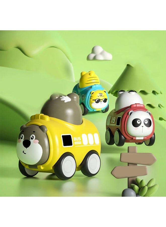 3PCS Press & Go Animal Cars Set | Cute Animal Inertia Sliding Toys | For Boys & Girls | Battery-Free Press Mechanism | Long-Distance Gliding | Soft Rubber Wheels Anti-Slip & Durable | ABS Shockproof Material | Ergonomic Size for Small Hands | Parent-Child Interactive Toy | Perfect Gift - Image 1