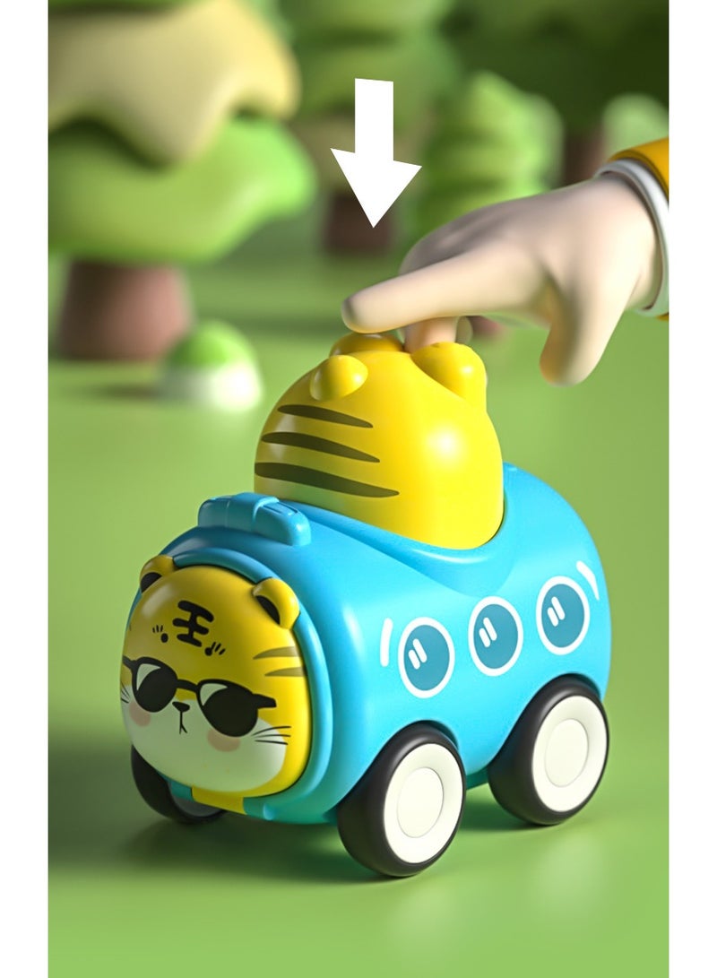 3PCS Press & Go Animal Cars Set | Cute Animal Inertia Sliding Toys | For Boys & Girls | Battery-Free Press Mechanism | Long-Distance Gliding | Soft Rubber Wheels Anti-Slip & Durable | ABS Shockproof Material | Ergonomic Size for Small Hands | Parent-Child Interactive Toy | Perfect Gift - Image 3