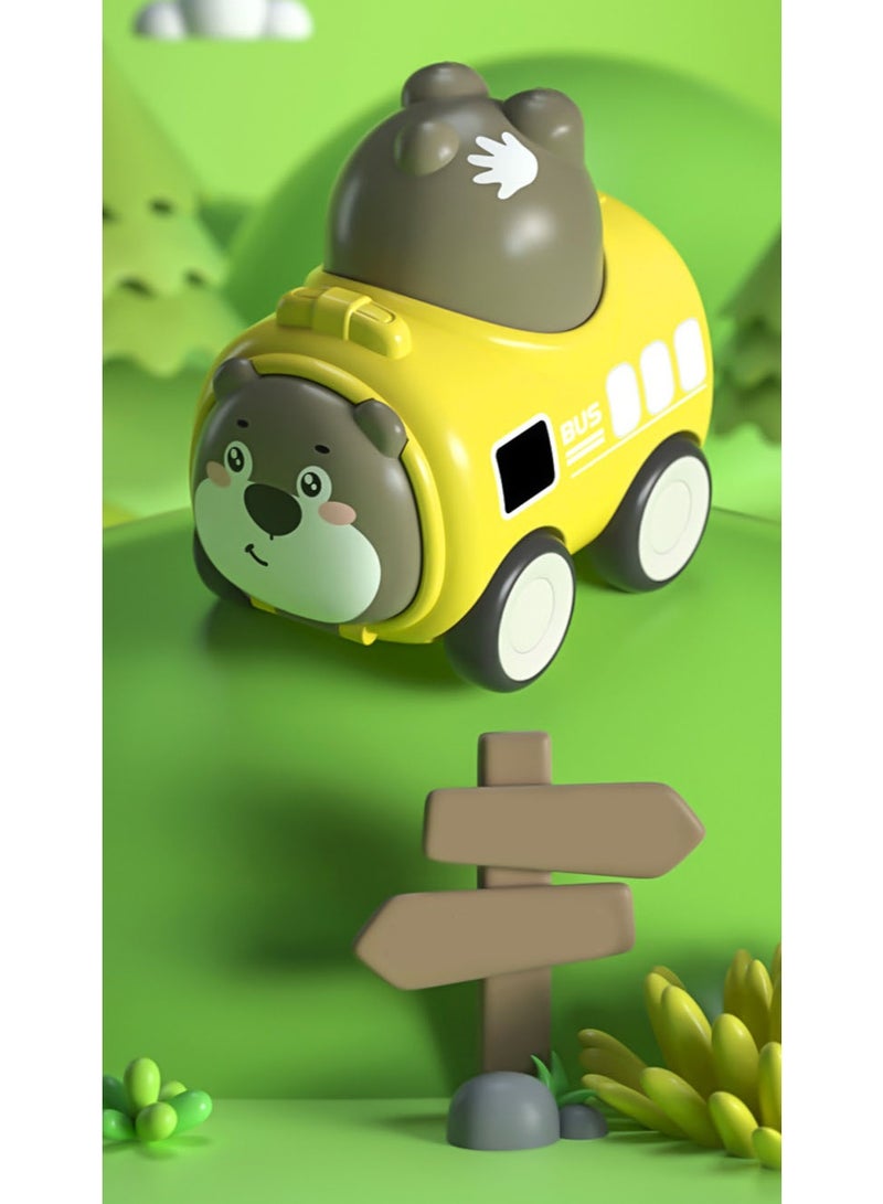 3PCS Press & Go Animal Cars Set | Cute Animal Inertia Sliding Toys | For Boys & Girls | Battery-Free Press Mechanism | Long-Distance Gliding | Soft Rubber Wheels Anti-Slip & Durable | ABS Shockproof Material | Ergonomic Size for Small Hands | Parent-Child Interactive Toy | Perfect Gift - Image 5