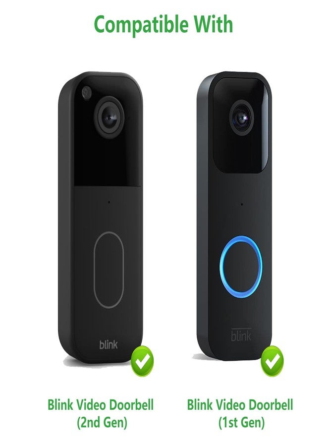 Pefecon Anti-Theft Blink Doorbell Mount, Drill-Free Adjustable Bracket for All-New Blink Video Doorbell, Non-Blocking Motion Sensor Design, Apartment Door Bell Kits for Renters, Easy Installation, Black - Image 2