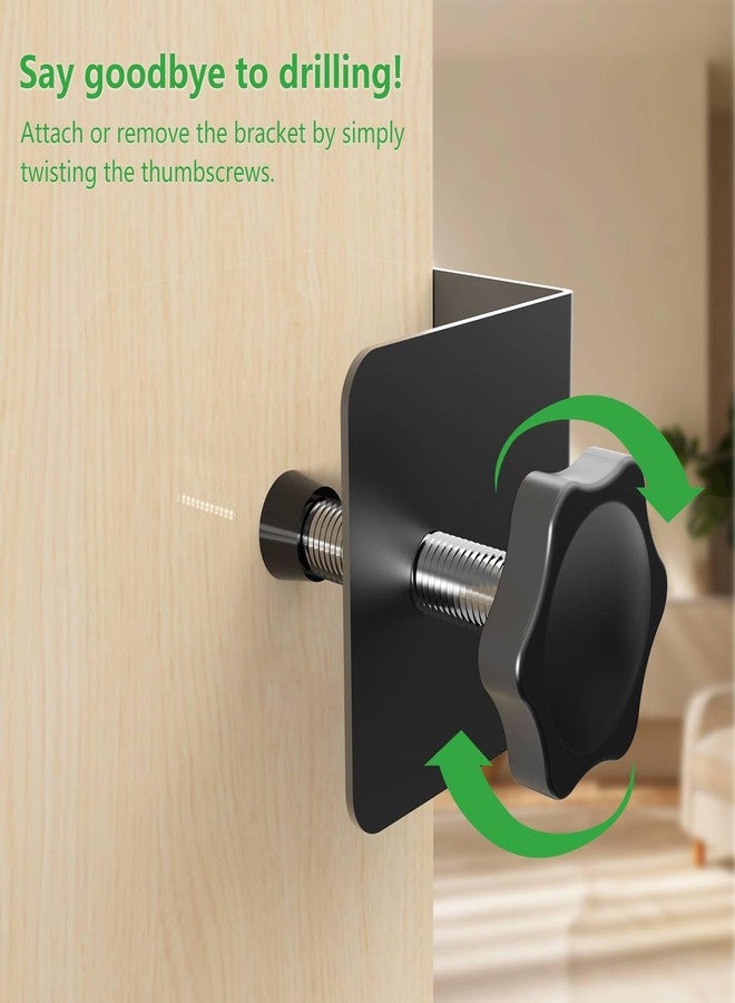 Pefecon Anti-Theft Blink Doorbell Mount, Drill-Free Adjustable Bracket for All-New Blink Video Doorbell, Non-Blocking Motion Sensor Design, Apartment Door Bell Kits for Renters, Easy Installation, Black - Image 4