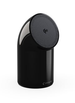 Unisynk UNISYNK MAGNETIC WIRELESS DESK CHARGER QI2? 15W Fast Charging, Rotatable Display, Qi2 & MagSafe Compatible, Includes EU/UK/US Adapters & 2m USB-C Cable- Black  - Image 1