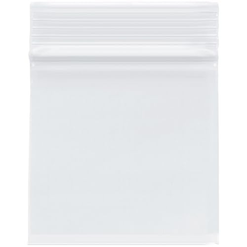 Plymor 3" x 3" (Pack of 100), 4 Mil Heavy Duty Zipper Reclosable Plastic Bags - Image 1