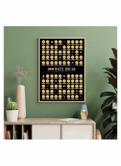 Excefore 100 Dates Scratch off Poster for Couples Bucket List, Surprise Gifts for Girlfriend Married Couples Engagement Wedding Gift (16.5" x 23.4")  - Image 3