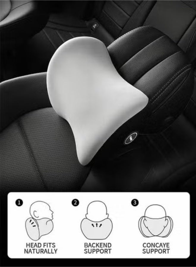 Arabest Car Neck Pillow and Lumbar Support Set, Ergonomic Neck and Back Support, High-Density Foam Padding, Comfortable Long Drives, Car Neck and Lumbar Cushion (1 Neck Pillow + 1 Lumbar Support) - Image 3