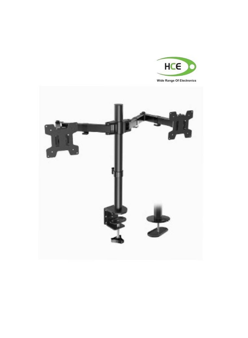 Dual 13 to 27 inch LCD Monitor Desk Mount Fully Adjustable Stand with Tilt and Swivel Holds 2 Screens with Max VESA 100x100 STAND black