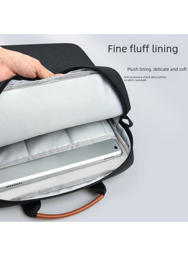 Tablet Computer Bag Genuine Leather Crossbody Bag Fashionable Trendy Stylish Versatile Casual Durable High Quality-Color:Classic Black-Dimensions:13 Inch - Image 4