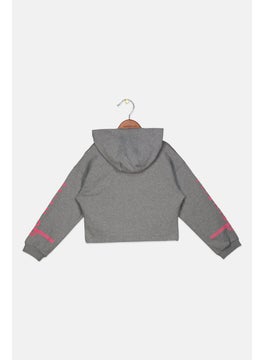 O'NEILL Kids Girl Hooded Long Sleeves Printed Sweatshirt, Grey  - Image 2