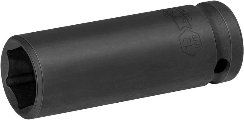 Jetech 1/2-Inch Drive 19mm Deep Impact Socket with 6-Point Design, Heat-Treated Chrome Molybdenum Alloy Steel, Metric - Image 1