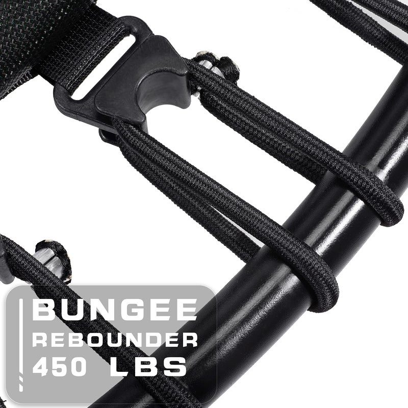 DARCHEN 450 lbs Mini Trampoline for Adults, Indoor Small Rebounder Exercise Trampoline for Workout Fitness, 450 lbs Max-Load Bungees for Quiet and Safely Cushioned Bounce, 40 Inch Gym Trampoline - Image 3