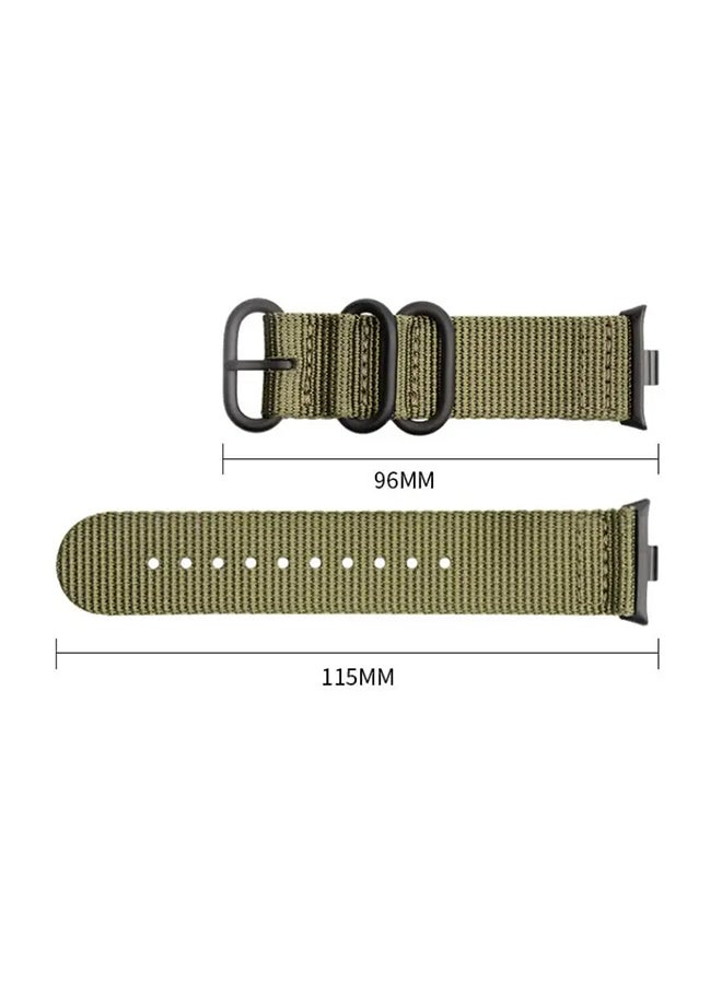 O Ozone Woven Nylon Strap Compatible With Xiaomi Smart Band 8 Pro , Quick Release Replacement Watch Bands for Men and Women - Black - Image 4