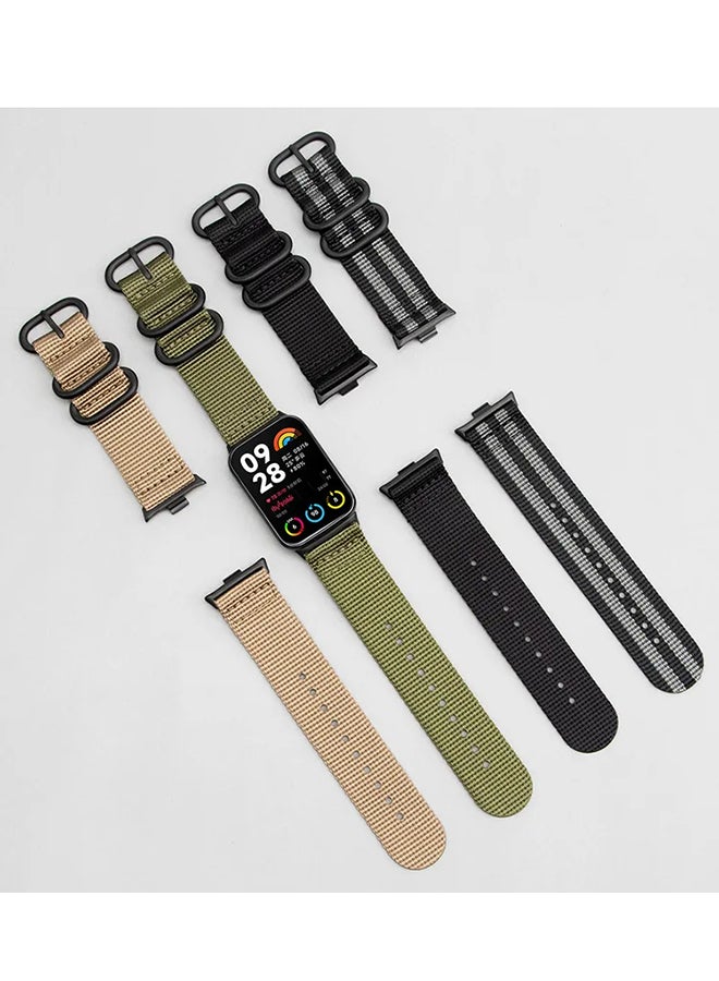 O Ozone Woven Nylon Strap Compatible With Xiaomi Smart Band 8 Pro , Quick Release Replacement Watch Bands for Men and Women - Black - Image 5