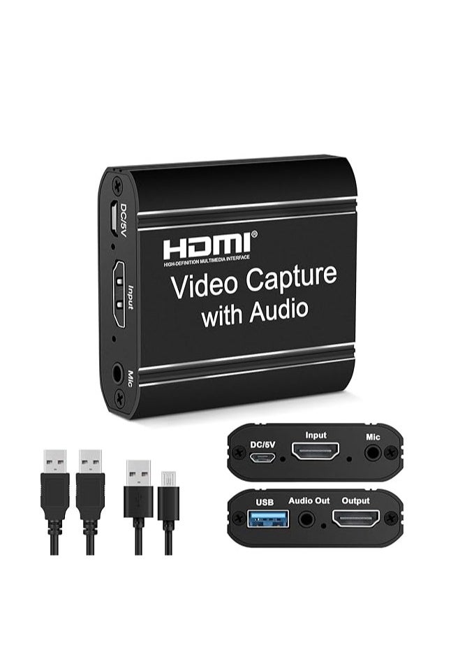 RIMAGE 4K HDMI Screen Capture Recorder for Laptop PC TV Set TOP Box DSLR Camcorder to Live SREAMING Gaming Teaching Video Conference Live Broadcasting Support USB 3.0 with Audio 3.5mm & HD Loop Out  - Image 1