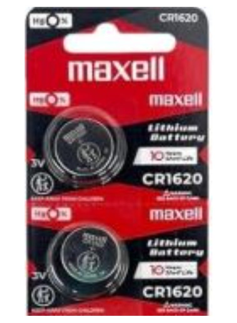 ماكسل قطعتان من بطاريات ليثيوم ماكسيل CR1620 يابانية 3 فولت