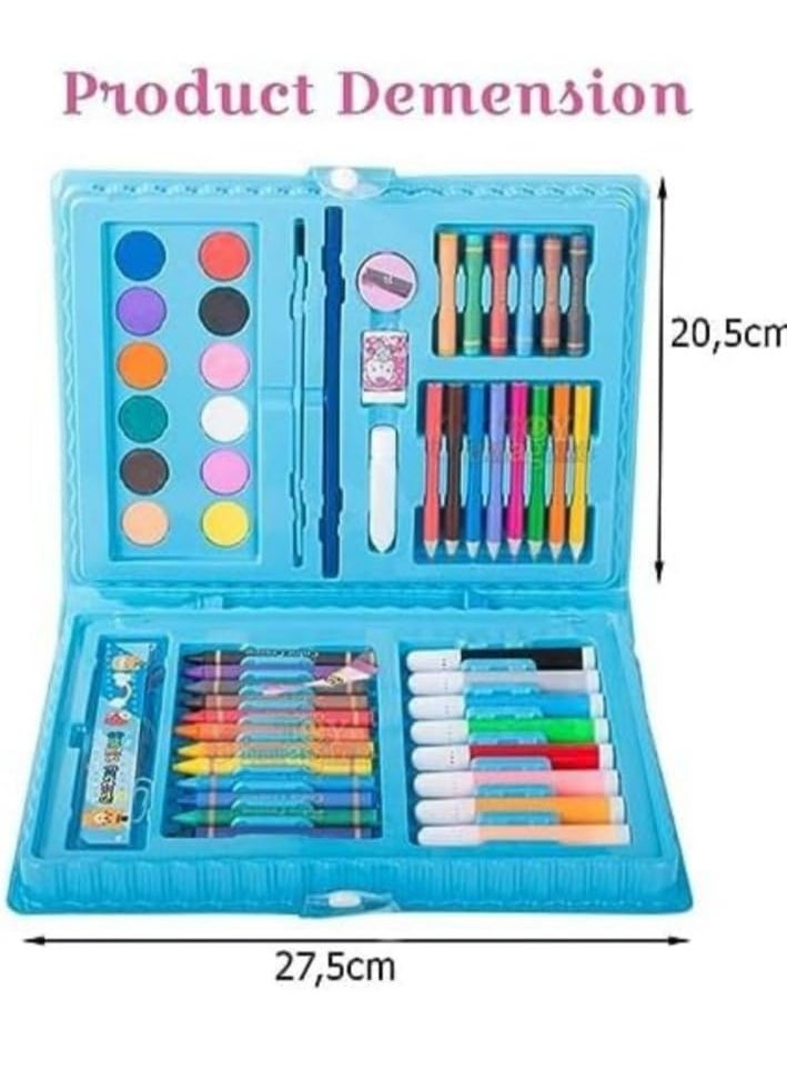 Manos Manos 68 Pieces Kids Colour Set with Wax Crayons Colour Pencils Watercolours Pastels PACK OF 1  - Image 3