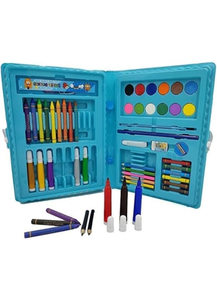 Manos Manos 68 Pieces Kids Colour Set with Wax Crayons Colour Pencils Watercolours Pastels PACK OF 1  - Image 4