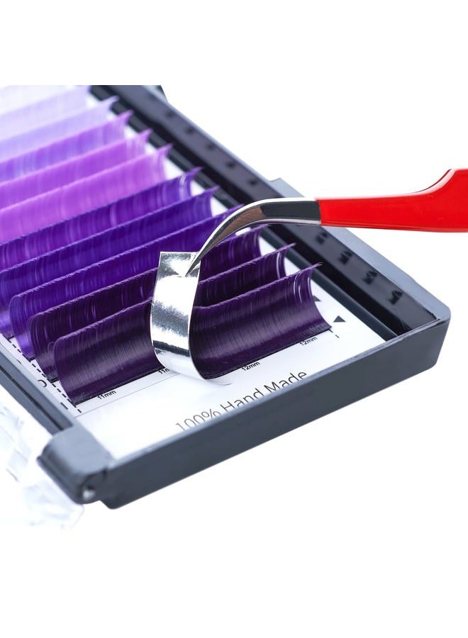 ACTROL Colored Eyelash Extensions Easy Fan 14mm Ombre Purple D Curl Easy Fanning 0.07mm Self Shadow Gradient Colored Lashes Premade Volume Lash - Image 4