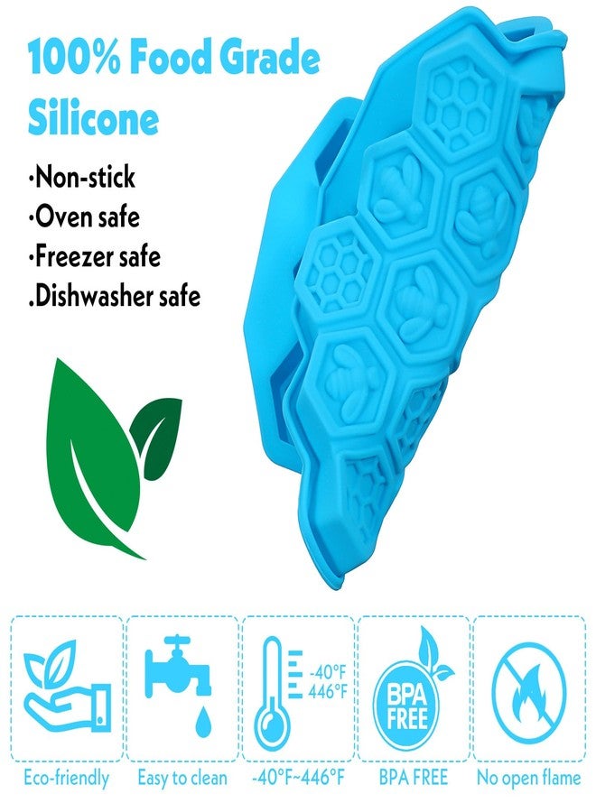 LLOUSSAK Versatile Honey Comb Silicone Mold, 19 Cavity Bee Silicone Mold for Baking, Reusable Non-Stick Gummy Molds for Candy, Chocolate, Jelly, Ice Cube - Image 3