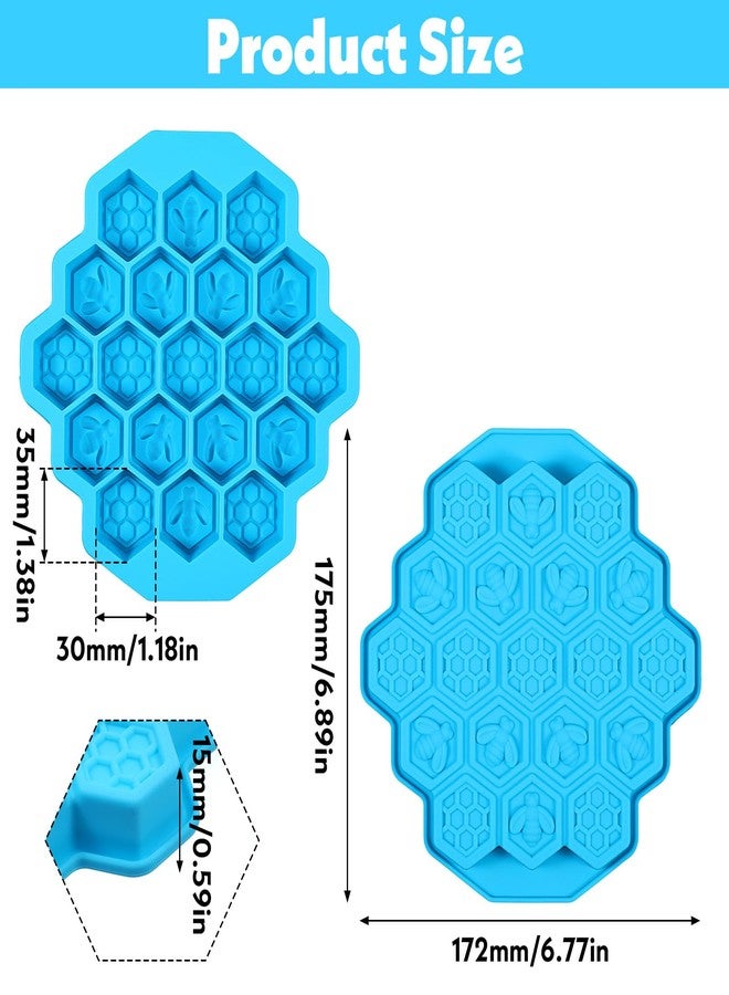LLOUSSAK Versatile Honey Comb Silicone Mold, 19 Cavity Bee Silicone Mold for Baking, Reusable Non-Stick Gummy Molds for Candy, Chocolate, Jelly, Ice Cube - Image 2