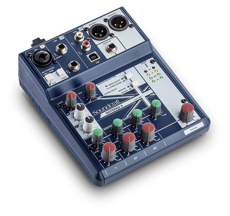 Soundcraft Notepad 5 Small-Format Analog Mixing Console with USB I/O - Image 1